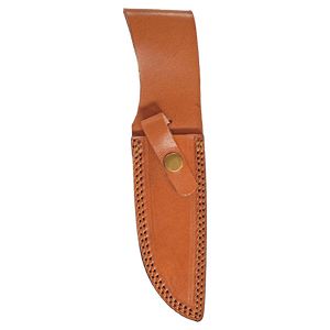 9.5" Fixed Damascus Blade Knife with Leather Sheath