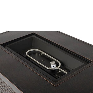 Baker 40" Square Woven Aluminum Convertible Gas Fire Pit Table