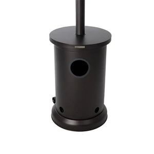 Mocha Finish Powder Coated Patio Heater with Permanent Table