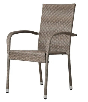 Morgan Outdoor Wicker Chair  2pk - gray/brown