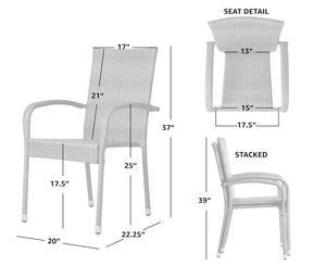 Morgan Outdoor Wicker Chair  2pk - gray/brown