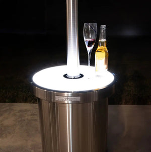 Stainless Steel Patio Heater with Permanent LED Table