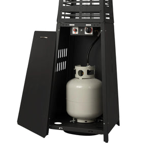 Modern Pyramid Flame Patio Heater, Black