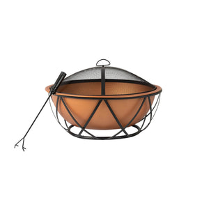 Barzelonia Round Copper Look Fire Pit