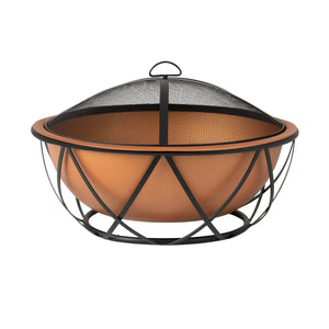 Barzelonia Round Copper Look Fire Pit