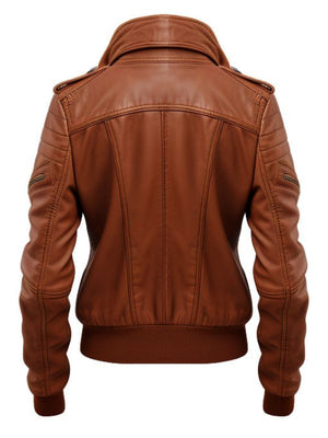 Bella Brown Vintage Leather Jacket