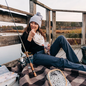 Midweight Merino Wool Knit Pom Beanie | 100% Merino Wool