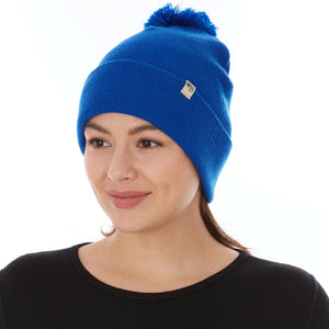 Midweight Merino Wool Knit Pom Beanie | 100% Merino Wool
