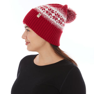 Midweight Merino Wool Knit Pom Beanie | 100% Merino Wool