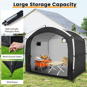 Bike Storage Shed Tent with PU4000MM Waterproof 210D Oxford Fabric for 5 Bikes