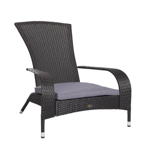 Black Coconino Wicker Chair Replacement Cushion and Cover