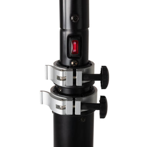 Black Powder Coated Steel Telescoping Offset Pole Mounted Infrared Patio Heater