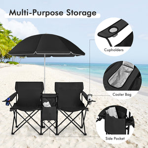 Portable Folding Picnic Double Chair
