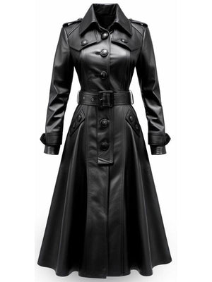 Black Leather Trench Coat – Timeless Style &amp; Modern Elegance