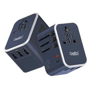 All-In-One International Travel Adapter Plug - 2 USB-C (PD & QC) - 3 USB Ports (UP-11KU)