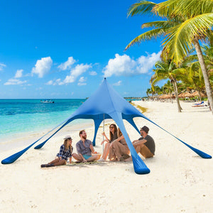 20 x 20 Feet Beach Canopy Tent with UPF50+ Sun Protection and Shovel