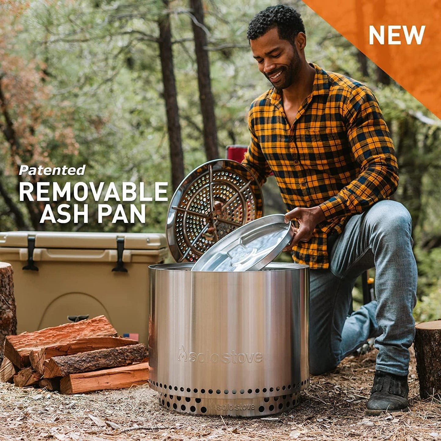 Solo Stove Ranger/Bonfire/Yukon 2.0, Smokeless Fire Pit | Wood Burning Fireplaces with Removable Ash Pan, Portable Outdoor Firepit - Ideal for Camping & Outdoor Spaces, Stainless Steel - TRAPSKI, LLC