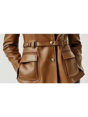 Bonnie Leather Brown Jacket – Women’s Real Leather Jacket