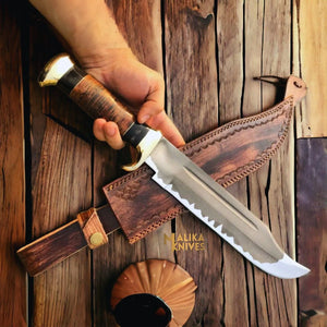 Dundee Style Bowie Knife D2 Steel Acid Etched
