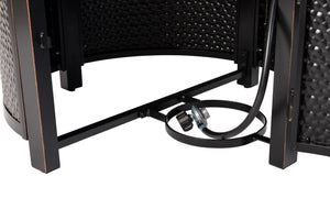 Briarwood 44" Round Hammered Aluminum Convertible Gas Fire Pit Table