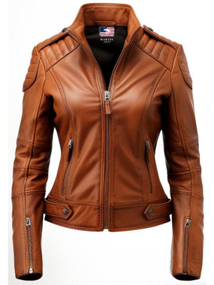 Brown Leather Jacket for Women – Designer Leather Jacket