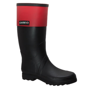 Women's Rubber Rider Boot with Red Cuff Black - CI-2002 - TRAPSKI