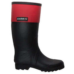 Women's Rubber Rider Boot with Red Cuff Black - CI-2002 - TRAPSKI