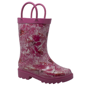 Children's Camo Rubber Boot Pink - CI-4006 - TRAPSKI