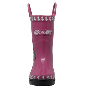 Toddler's 3D "Fern Farmall" Rubber Boot Pink - CI-5004 - TRAPSKI