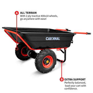 Heavy Duty Electric Utility Cart 40V Battery-Powered Wheelbarrow 660-lb. Bucket Capacity - TRAPSKI