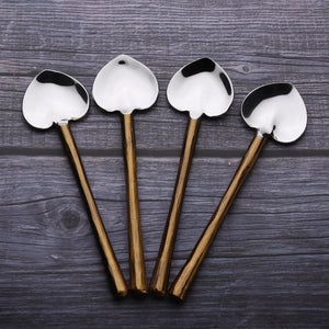 CAMELLIA HEART SPOON 4 PC. SET