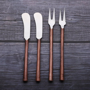 CAMELLIA CHEESE FORK & SPREADER 4 PC. SET