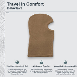 Silk Balaclava - Tan - One Size