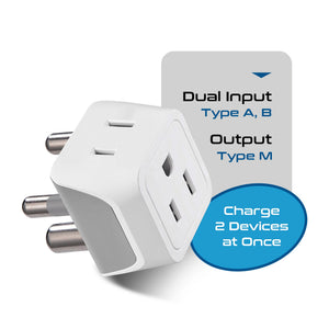 South Africa Travel Adapter - Type M - Ultra Compact (CT-10L, 3 Pack) - TRAPSKI
