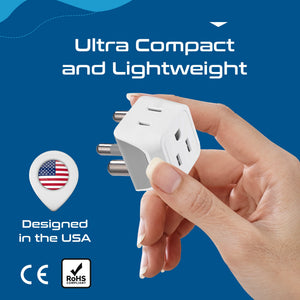 South Africa Travel Adapter - Type M - Ultra Compact (CT-10L, 3 Pack) - TRAPSKI