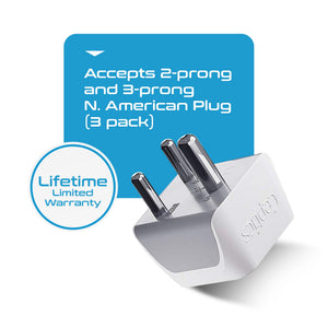 India Travel Adapter - Type D - Ultra Compact (CT-10, 3 Pack) - TRAPSKI