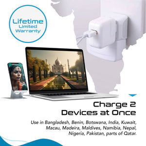 India Travel Adapter - Type D - Ultra Compact (CT-10, 3 Pack) - TRAPSKI