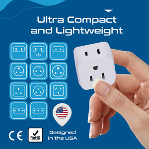 International Travel Adapter Plug Set - 11 pcs 2 in 1 Compact (CT-11PK) - TRAPSKI