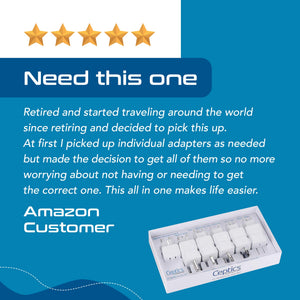 International Travel Adapter Plug Set - 11 pcs 2 in 1 Compact (CT-11PK) - TRAPSKI