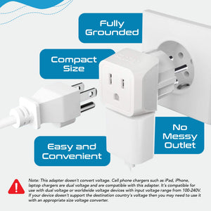 Israel, Palestine Travel Adapter - Type H - Ultra Compact (CT-14, 3 Pack) - TRAPSKI