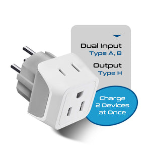 Israel, Palestine Travel Adapter - Type H - Ultra Compact (CT-14, 3 Pack) - TRAPSKI