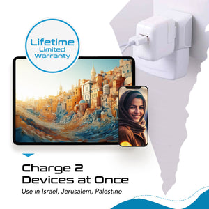 Israel, Palestine Travel Adapter - Type H - Ultra Compact (CT-14, 3 Pack) - TRAPSKI