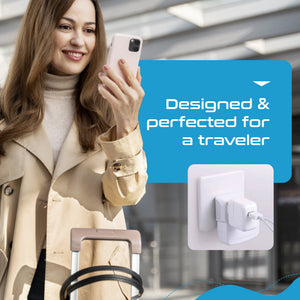 Denmark Travel Adapter - Type K - Ultra Compact (CT-20 ,3 PACK) - TRAPSKI