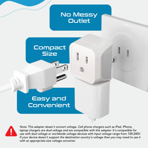 Japan, Philippines Travel Adapter - Type A - Ultra Compact (CT-6, 3 Pack) - TRAPSKI
