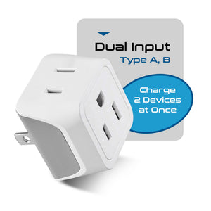 Japan, Philippines Travel Adapter - Type A - Ultra Compact (CT-6, 3 Pack) - TRAPSKI