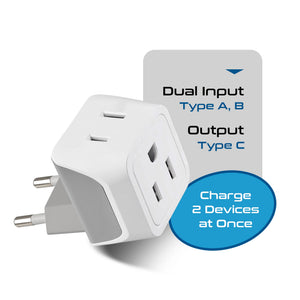 European Travel Adapter - Type C - Ultra Compact (CT-9C, 3 Pack) - TRAPSKI