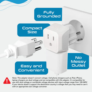 Europe (Schuko) Travel Adapter - Type E/F - Ultra Compact (CT-9, 3 Pack) - TRAPSKI