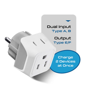 Europe (Schuko) Travel Adapter - Type E/F - Ultra Compact (CT-9, 3 Pack) - TRAPSKI