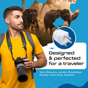 South Africa Travel Adapter - Type M - Dual USB (CTU-10L) - TRAPSKI