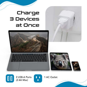 Australia, China Travel Adapter - Type I - Dual USB (CTU-16) - TRAPSKI